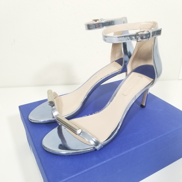 Stuart Weitzman Nudist 75 Cylinder Metallic Ice - Picture 4 of 8